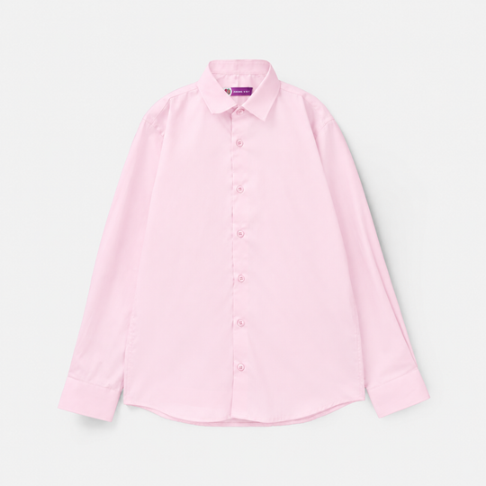 Boys Cotton Poplin Formal Shirt (Pink)