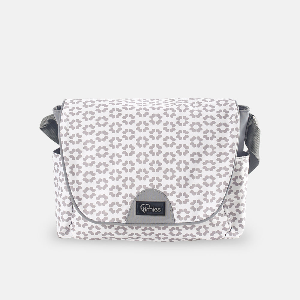 Tinnies Baby Diaper Bag Gray Floral (T5001-C)