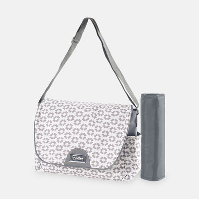 Tinnies Baby Diaper Bag Gray Floral (T5001-C)