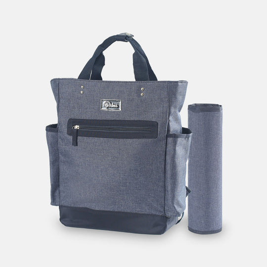 Tinnies Baby Diaper Bag Pack Minimal Textured Blue (T5006-A)