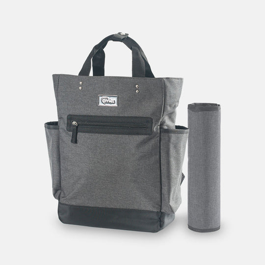 Tinnies Baby Diaper Bag Pack Minimal Textured Gray (T5006-A)