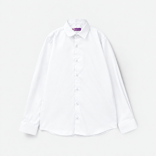 Boys Cotton Poplin Formal Shirt (White)