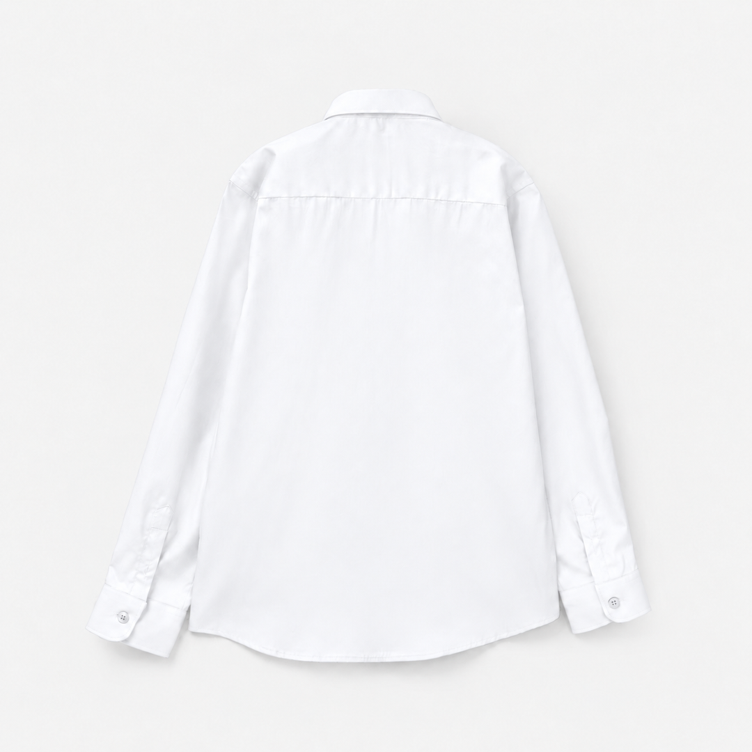 Boys Cotton Poplin Formal Shirt (White)