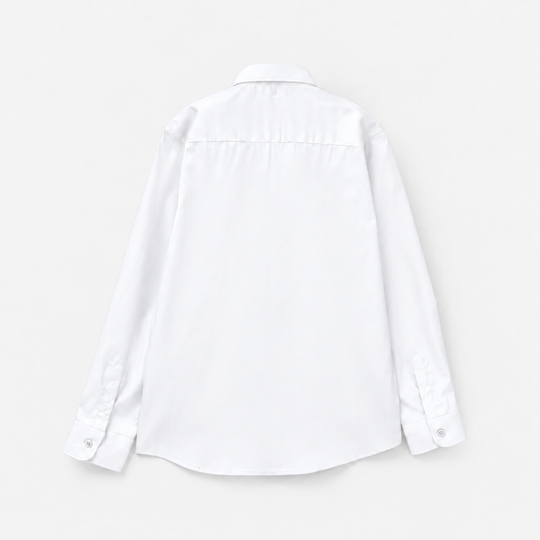 Boys Cotton Poplin Formal Shirt (White)