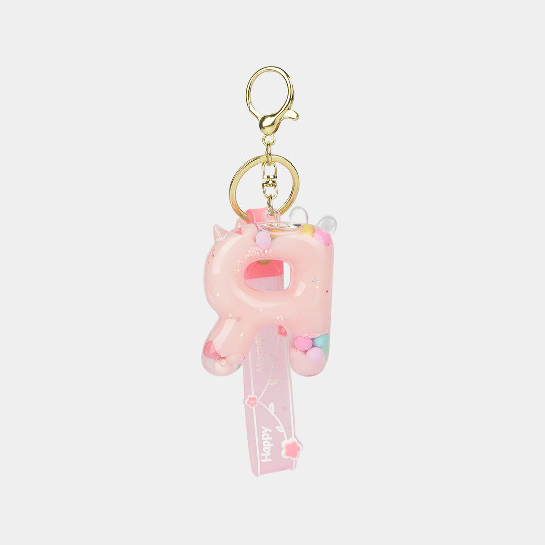 Letter Keychain with Silicone Strap