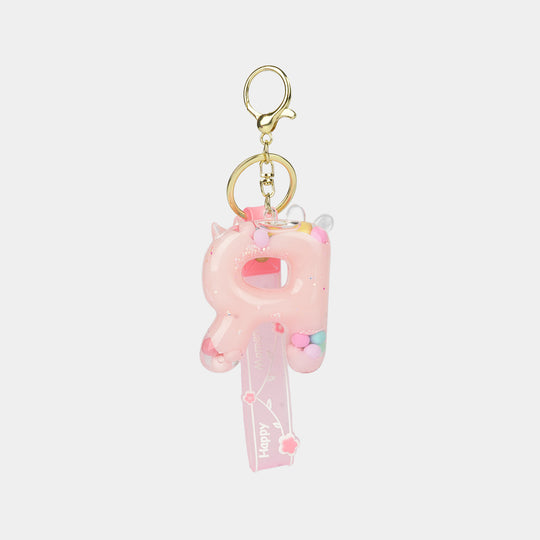 Letter Keychain with Silicone Strap