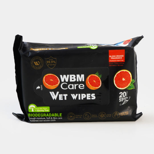 WBM Skin Care Wet Wipes | Orang 20 Wipes