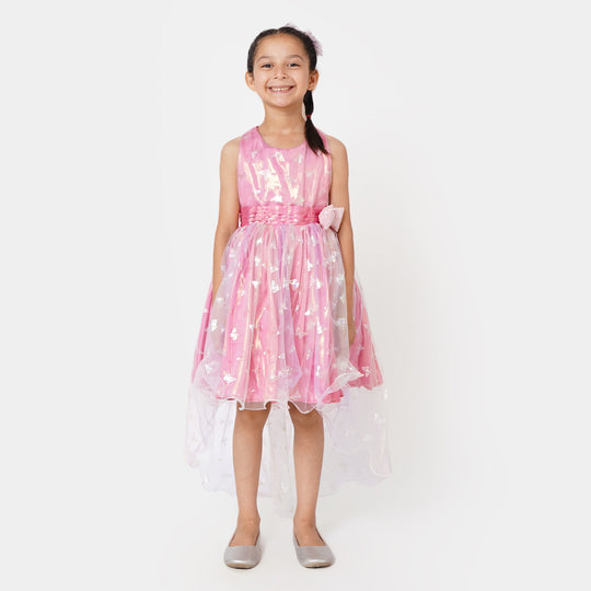 Girls Fancy Frock Glowing Butterfly - Multi