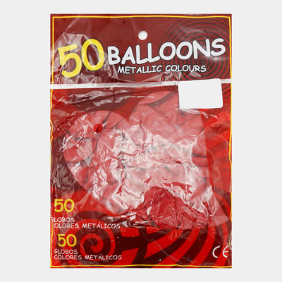 Balloon Metallic Colour 50's-Red