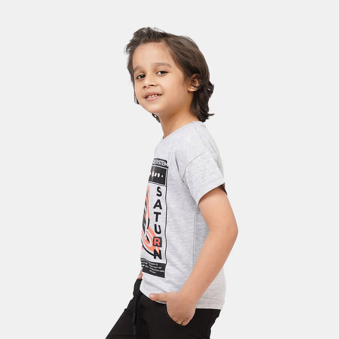 Boys Cotton T-Shirt Solar - Grey