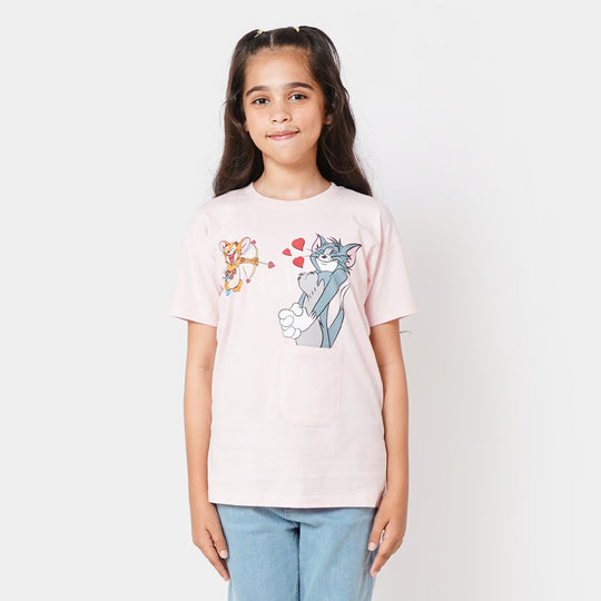 Girls T-Shirt H/S Character   - Blushing