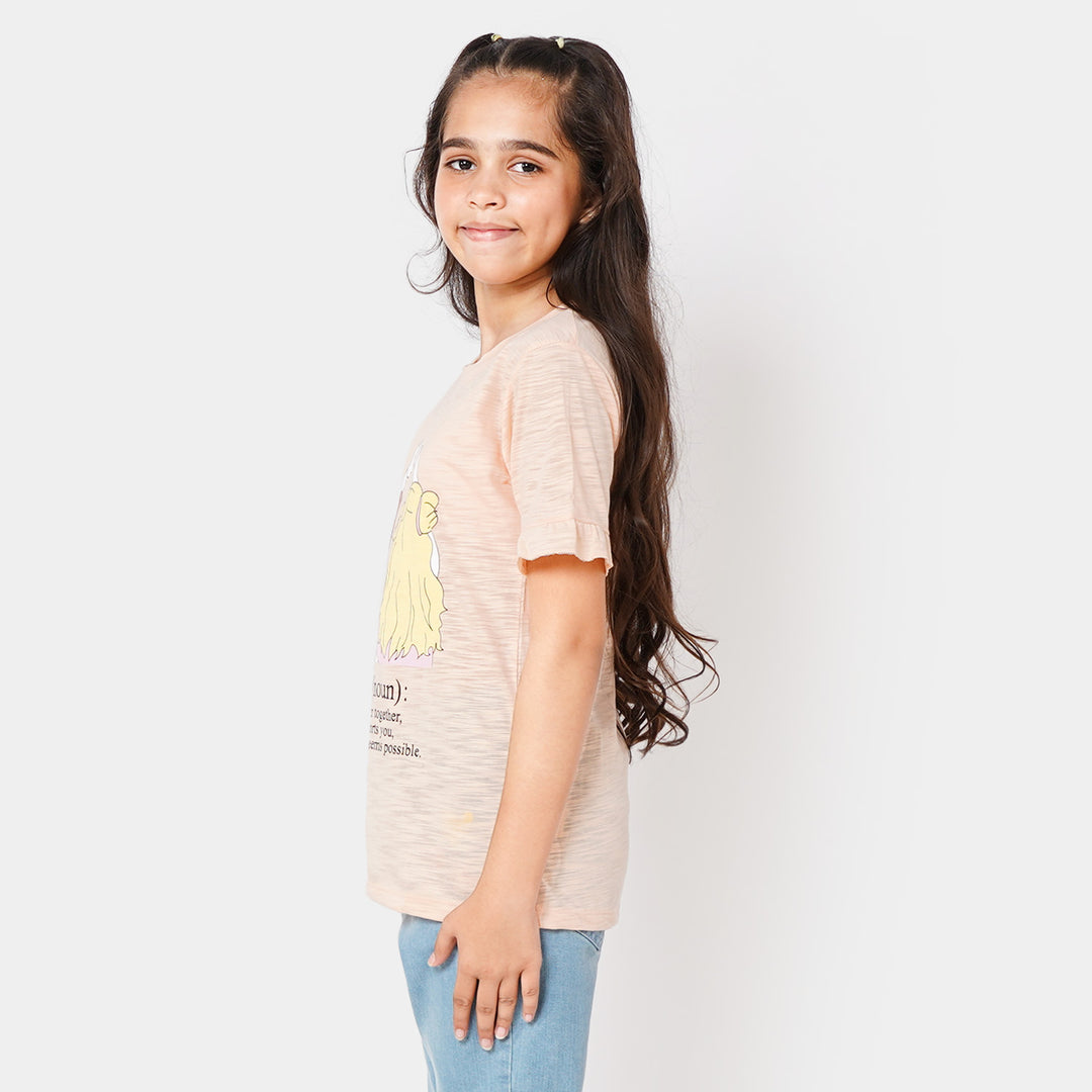 Girls T-Shirt Friends - Light Peach