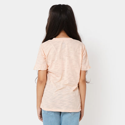 Girls T-Shirt Friends - Light Peach