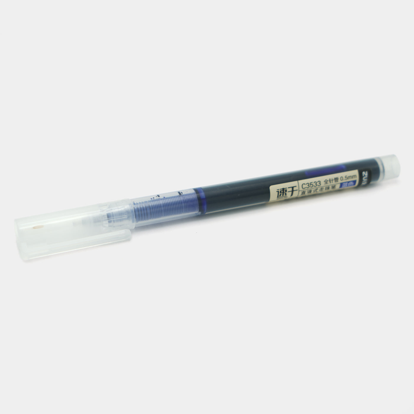 0.5mm full needle straight liquid pen -Blue ink