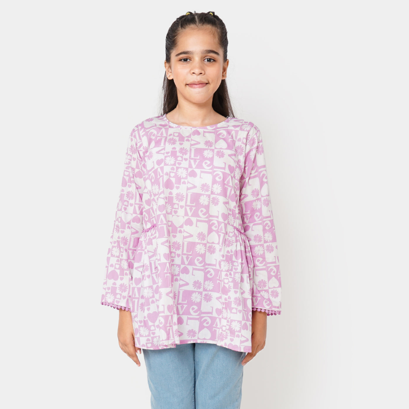 Girls Cotton Casual Top - Multi