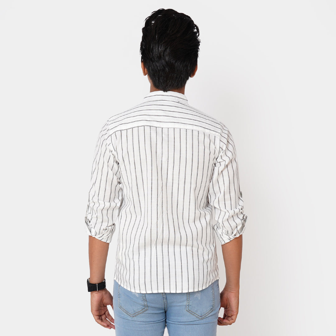 Teens Boys Cotton Casual Shirt Stripes - Striper