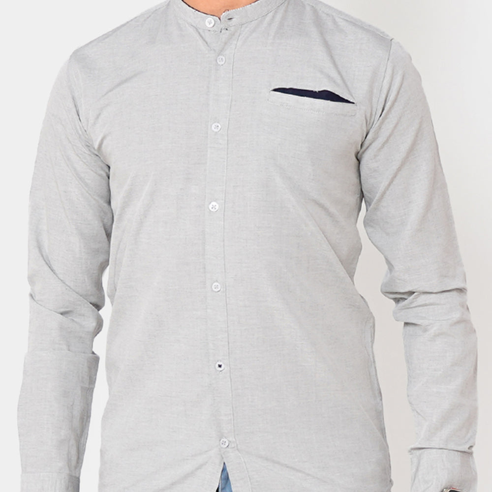 Boys Chambray Casual Shirt Navy Loop | GREY