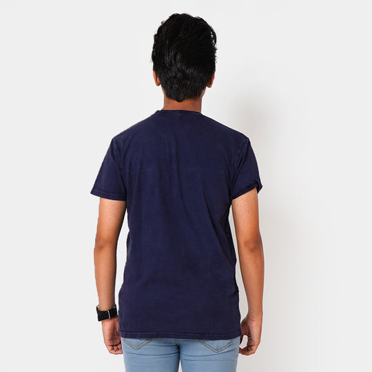 Teens Boys T-Shirt Cut & Sew - NAVY