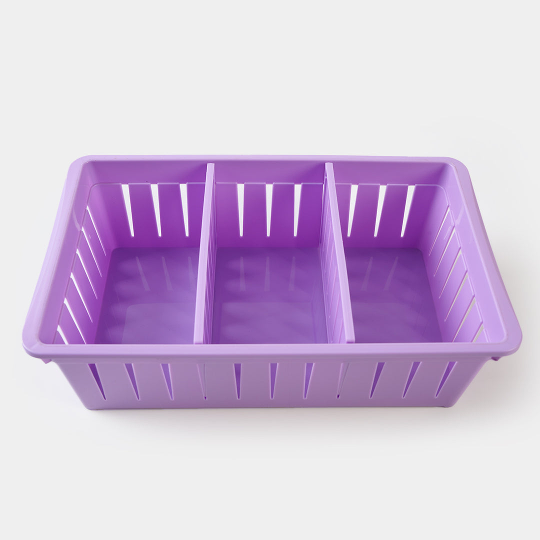 3 Partition Adjustable Plastic Basket