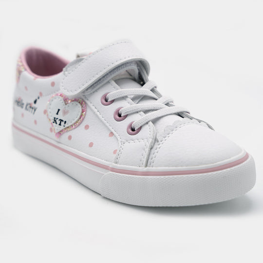 Girls Sneakers 5667-White Pink