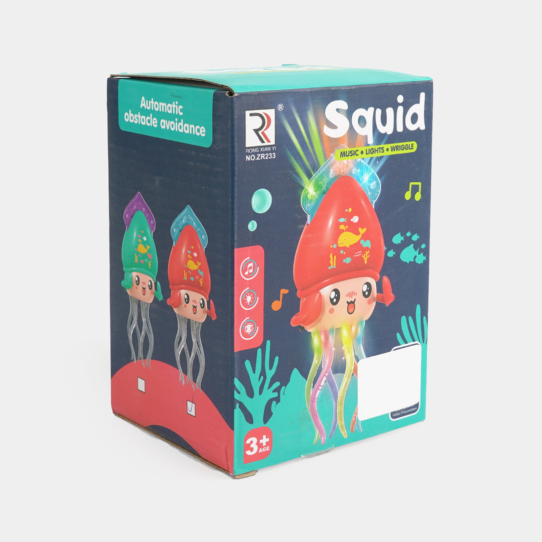 Electric Wriggling Squid Toy Light & Music