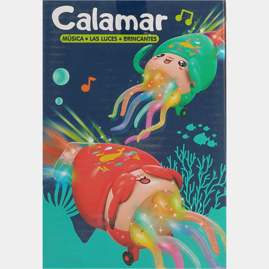 Electric Wriggling Squid Toy Light & Music