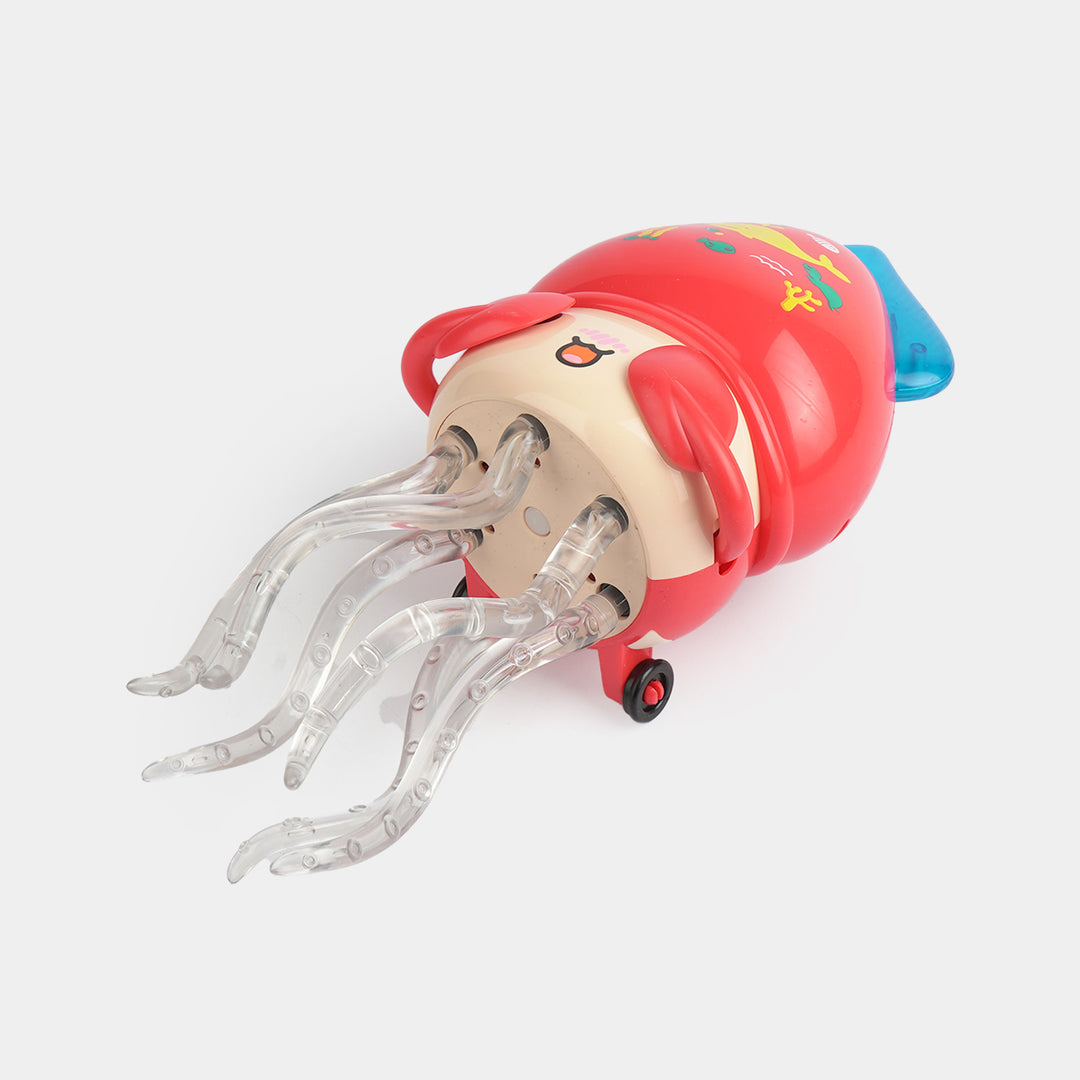 Electric Wriggling Squid Toy Light & Music