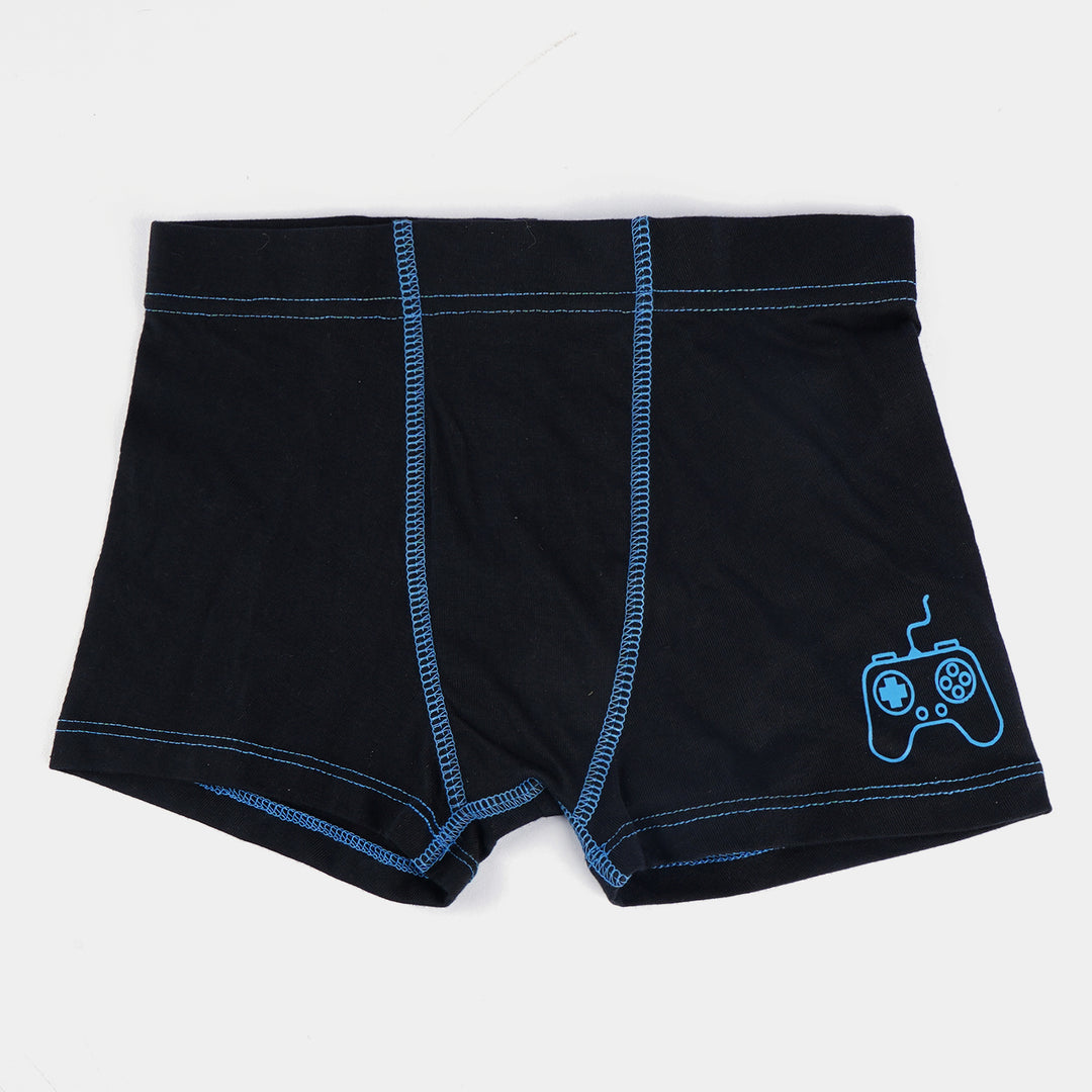 Boys Cotton Jersey Boxer Pack of 2 Play-BLACK