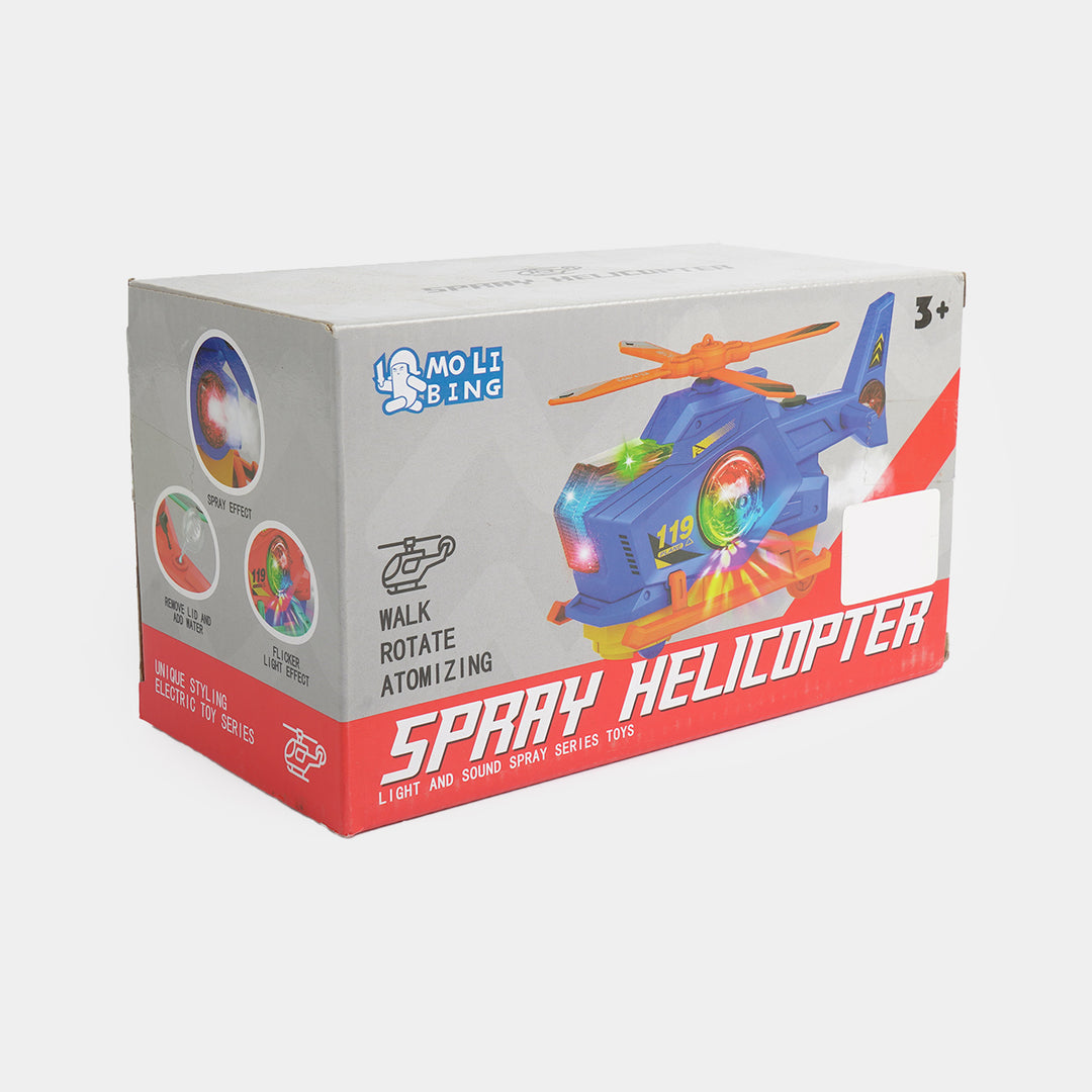 Electric Spray Helicopter Toy with Light & Sound