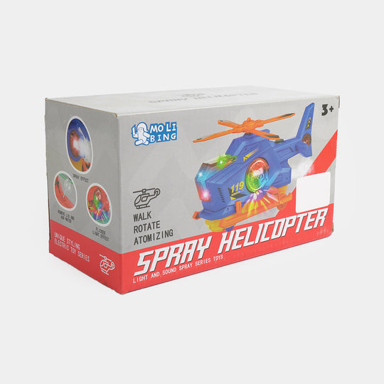 Electric Spray Helicopter Toy with Light & Sound