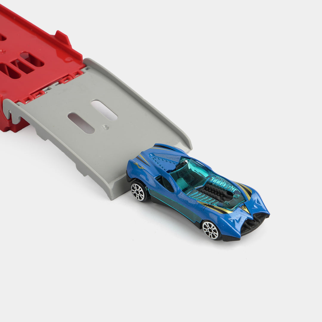 2-in-1 Deformation Alloy Car Carrier Truck Set
