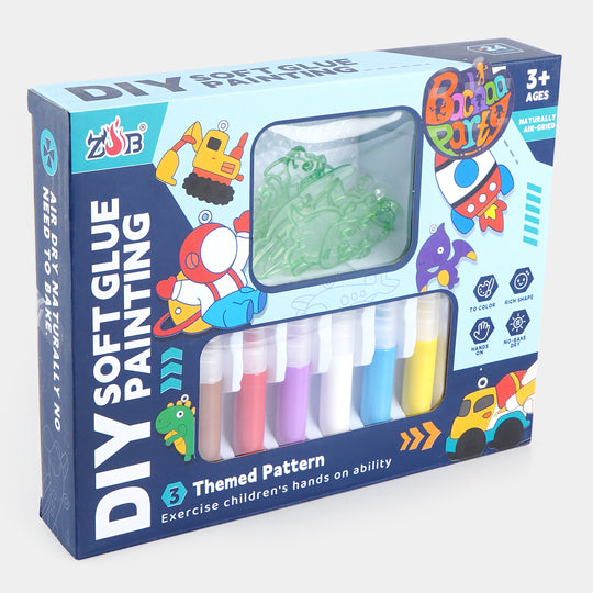 DIY SOFT GLUE PAINTING ART FOR KIDS