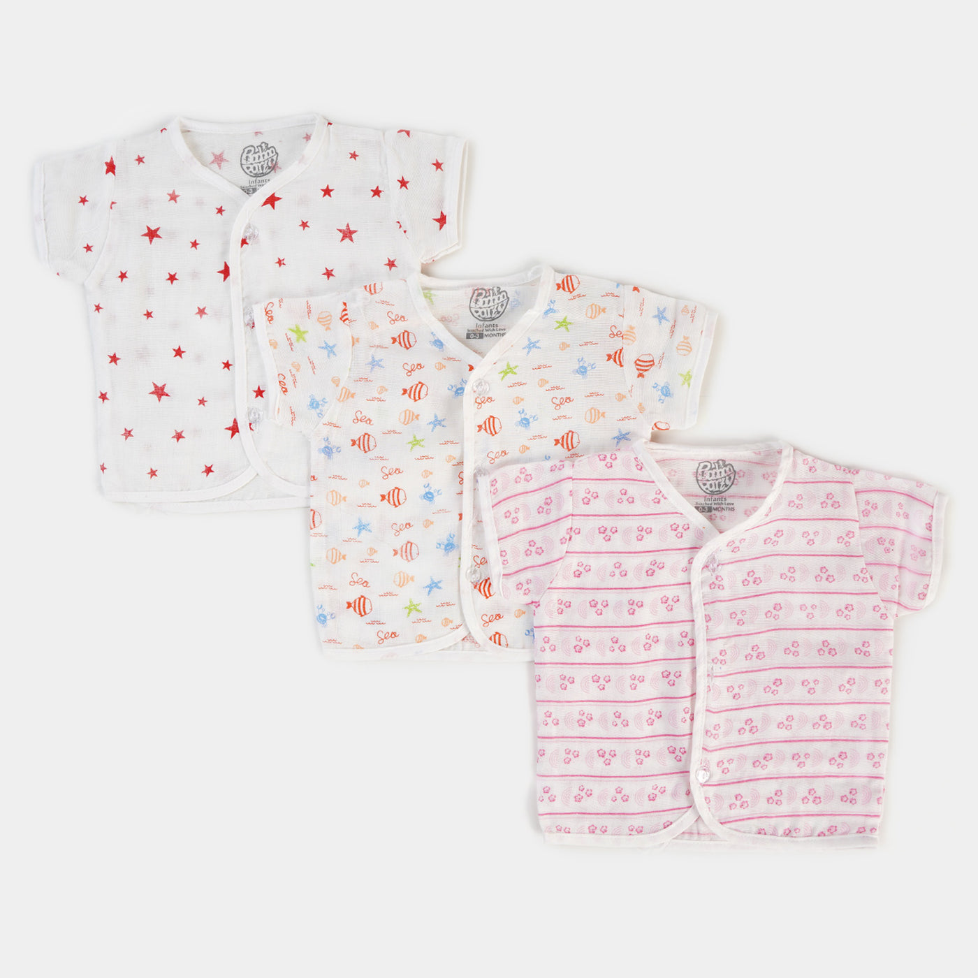 Infant Baby Cotton Summer Shirt Pack of 3