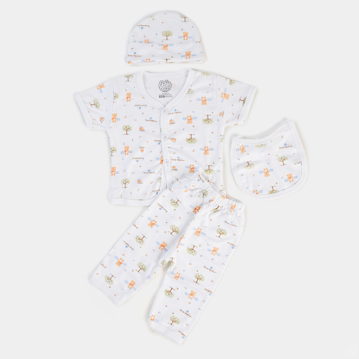 Infant Baby Cotton Summer Suit 4PCs