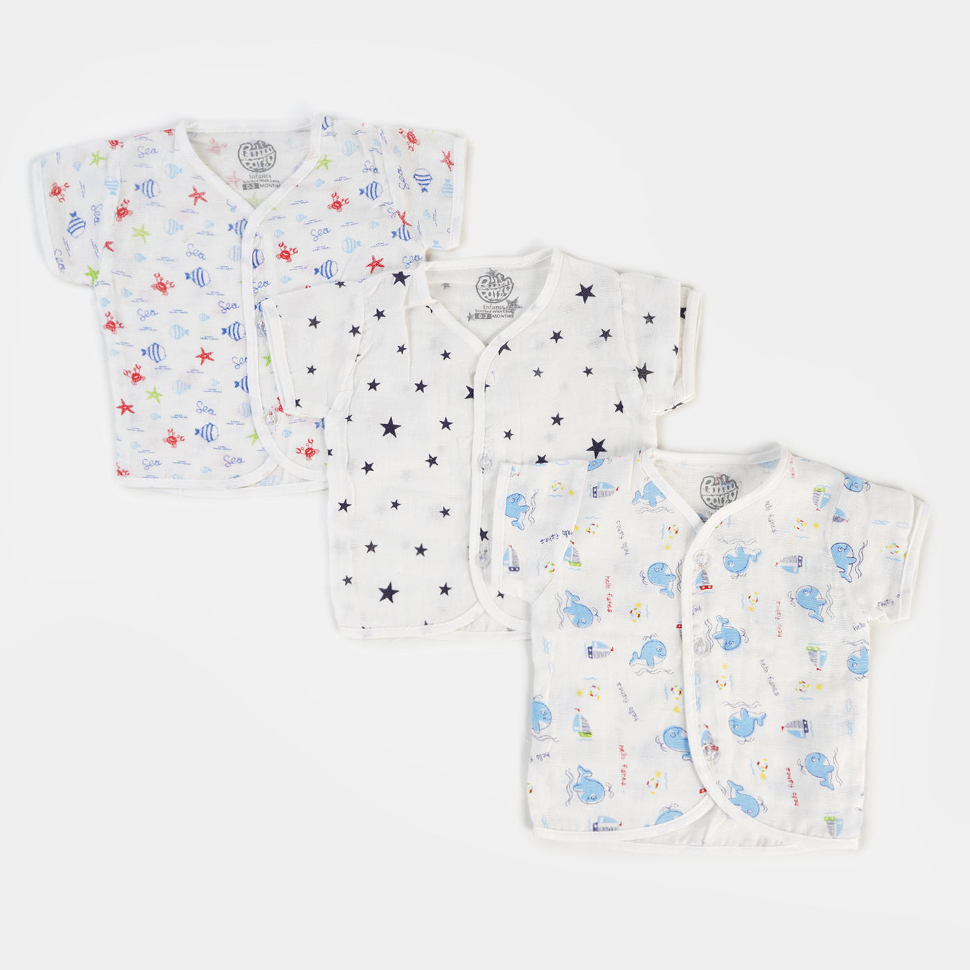 Infant Baby Cotton Summer Shirt Pack of 3