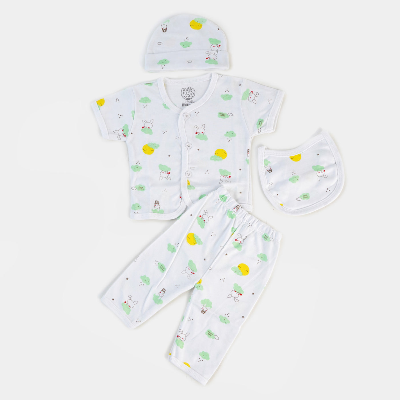 Infant Baby Cotton Summer Suit 4PCs