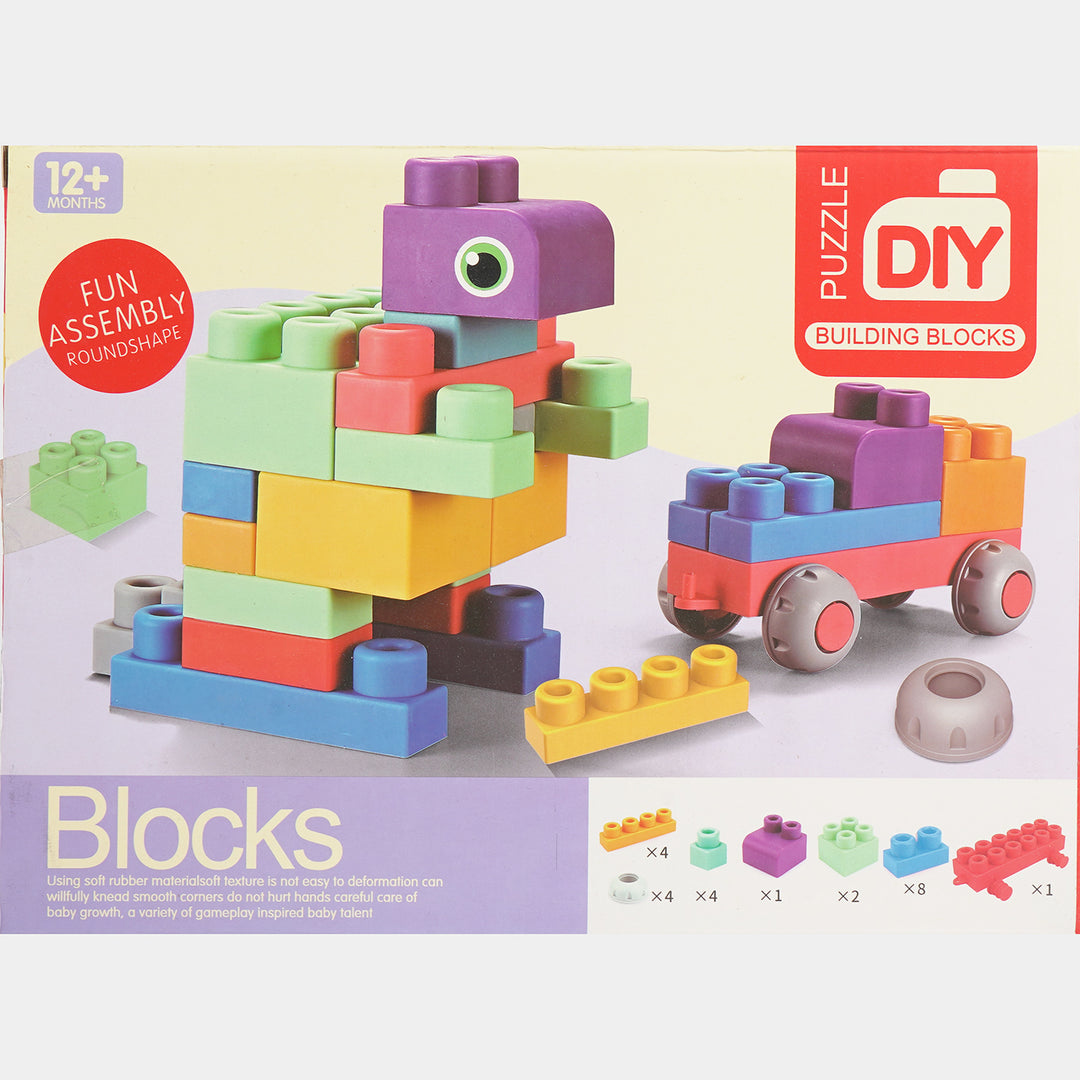 DIY Puzzle Soft Rubber Building Blocks Set | 24Pcs