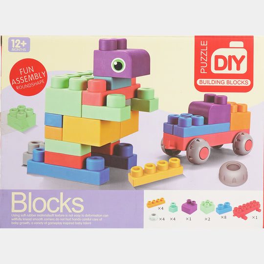 DIY Puzzle Soft Rubber Building Blocks Set | 24Pcs