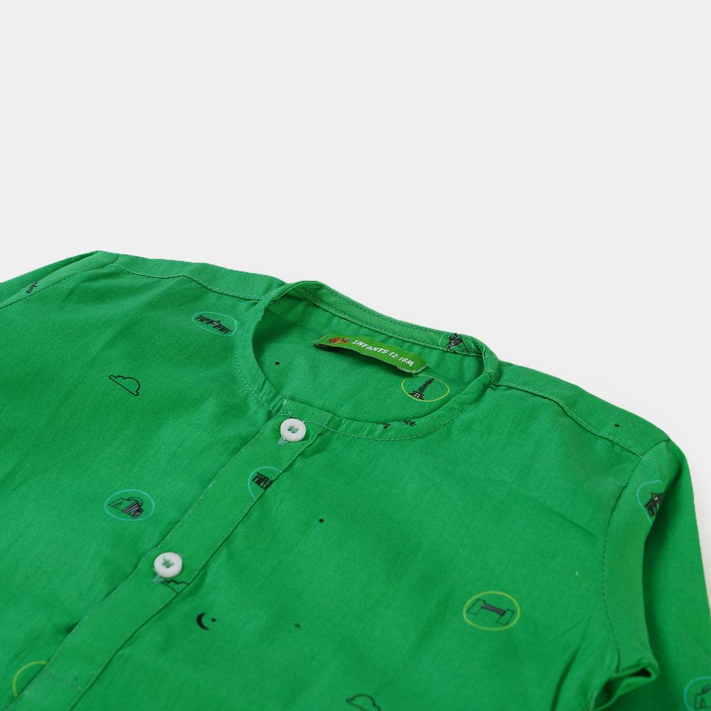 Infant Boys Kurta National Monument - Green