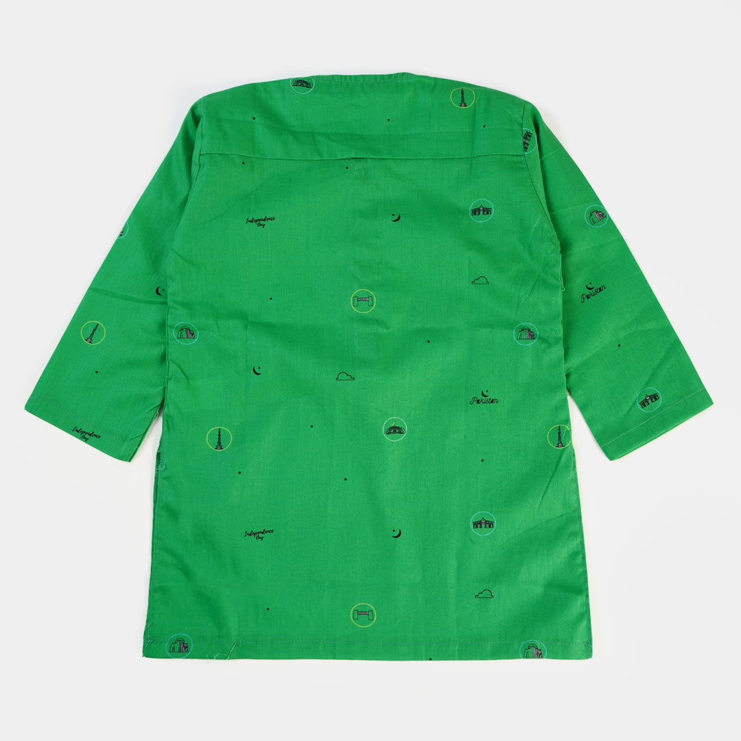 Infant Boys Kurta National Monument - Green