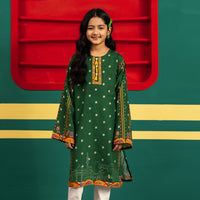 Girls Polyester Ind Kurti Tulip-Green