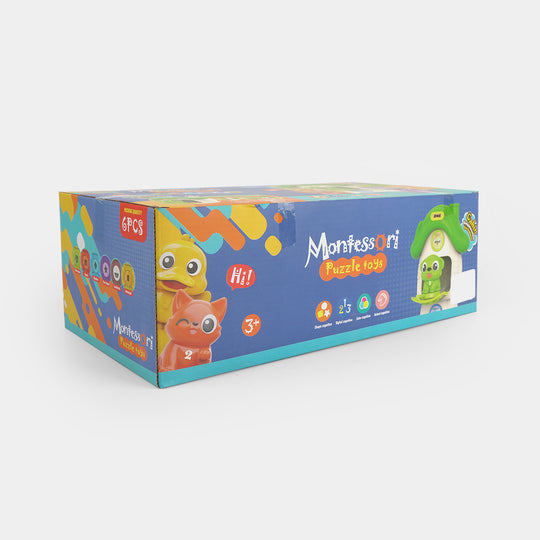 Montessori Cabin Puzzle & Animal Sorting Toy Set