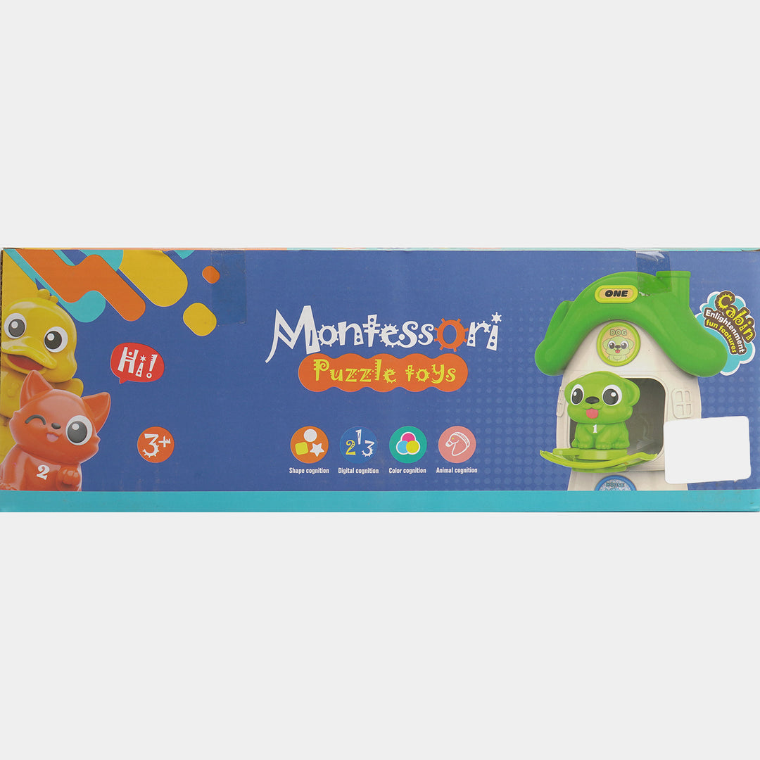 Montessori Cabin Puzzle & Animal Sorting Toy Set