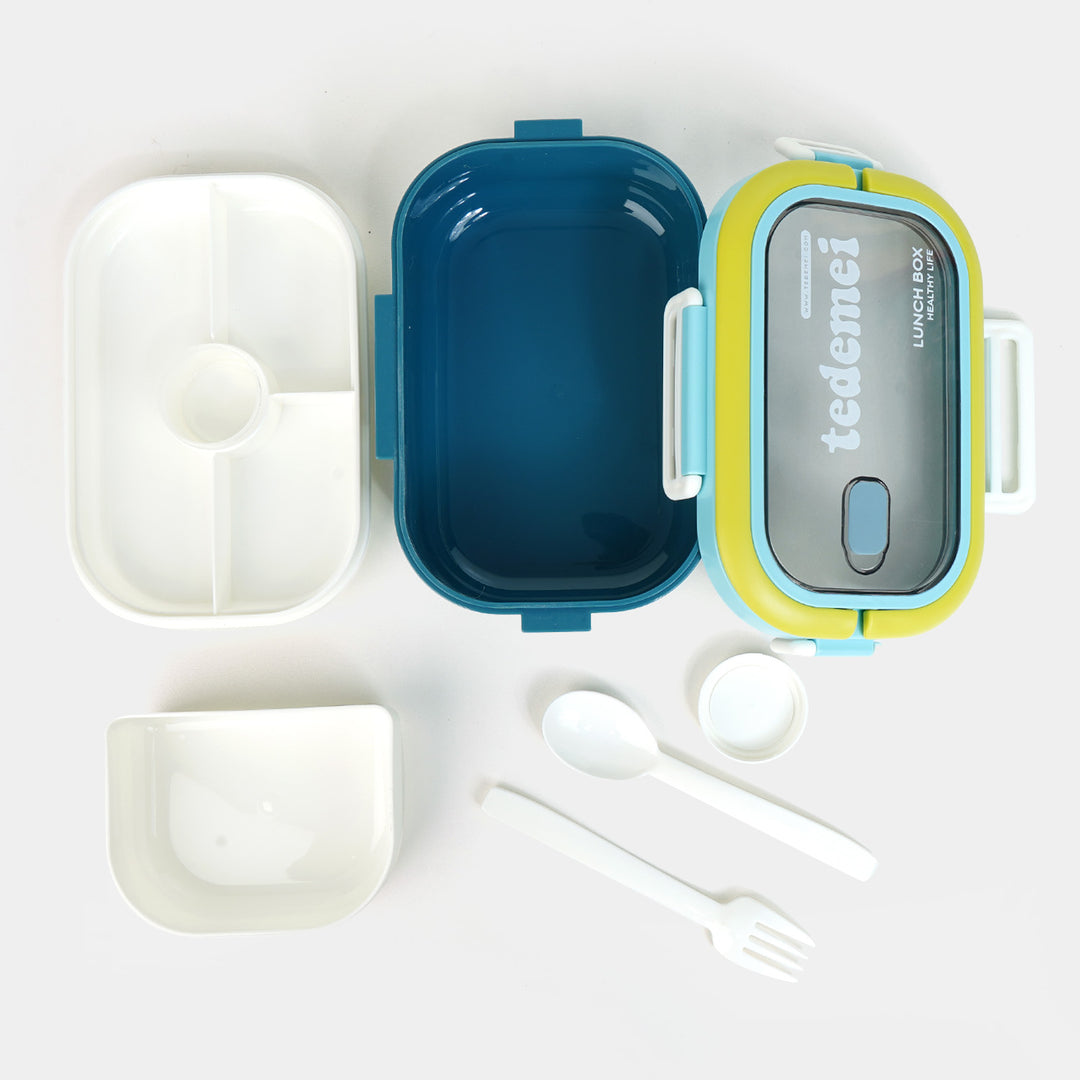 Tedemei Plastic Lunch Box With Spoon And Fork | 500ml