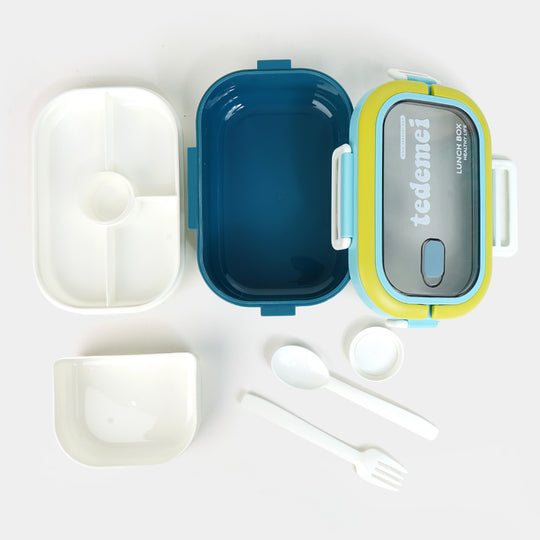 Tedemei Plastic Lunch Box With Spoon And Fork | 500ml