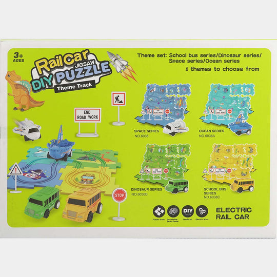 Rail Car Jigsaw DIY Puzzle Theme Track Set