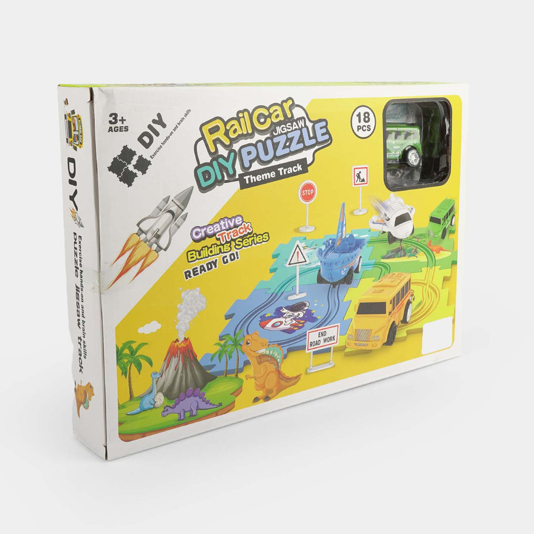 Rail Car Jigsaw DIY Puzzle Track Set