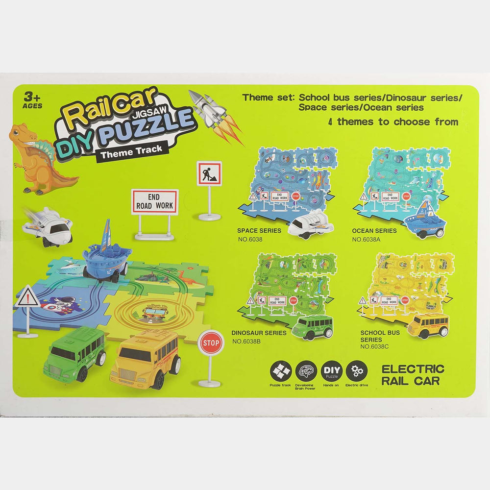 Rail Car Jigsaw DIY Puzzle Track Set