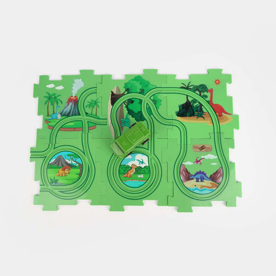 Rail Car Jigsaw DIY Puzzle Track Set