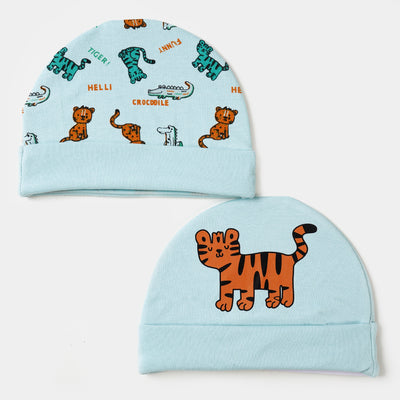 Cap 2PCs Little Tiger | Aqua Blue